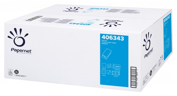 Papierhandtuch 2-lagig / V-Fold 3750 Blatt / 24 x 23 cm 406343