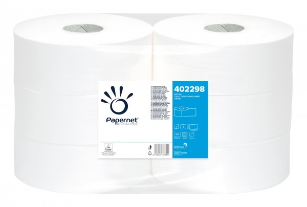 Toilettenpapier Maxi Jumborollen Zellstoff 2-lagig, 250m / Rolle 402298 Papernet