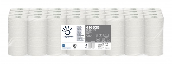 Toilettenpapier Recycling 1-lagig / 400 Blatt 64 Rollen / Packung 416625 Papernet