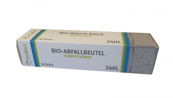 Bio4Pack Müllsack 100% kompostierbar, 240 Liter - 10 Stück
